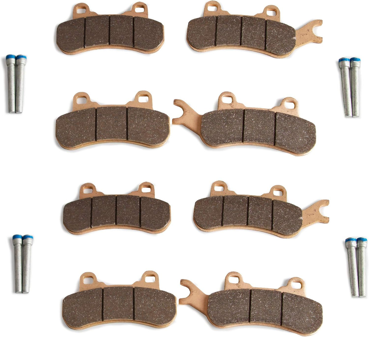 4 Sets Front and Rear Brake Pads Compatible with Can-Am Maverick X3 4x4 XRS, Sintered Metal Brake Pads Y1149