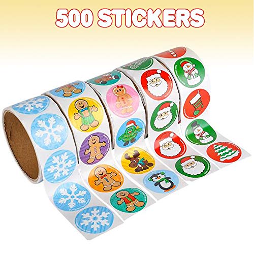 Christmas Sticker Roll 500 Stickers T380096