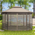 10 x 12 ft Heavy Duty Octagonal Canopy Tent with Steel Frame J78546