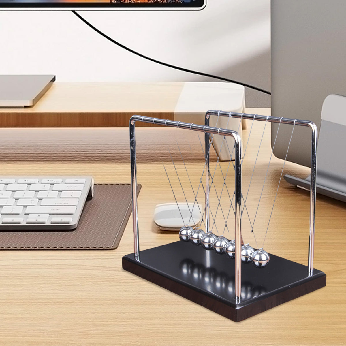 Newton Cradle Pendulum Decoration with 7 Balance Balls C53412